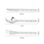 Outdoor Camping Cutlery Set Stainless Steel Knife Fork Spoon