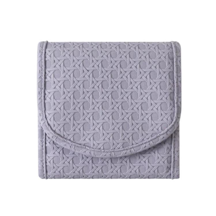 Foldable Portable Travel & Home Jewelry Storage Bag Leather Storage Pouch For Necklaces & Earrings — Large Purple