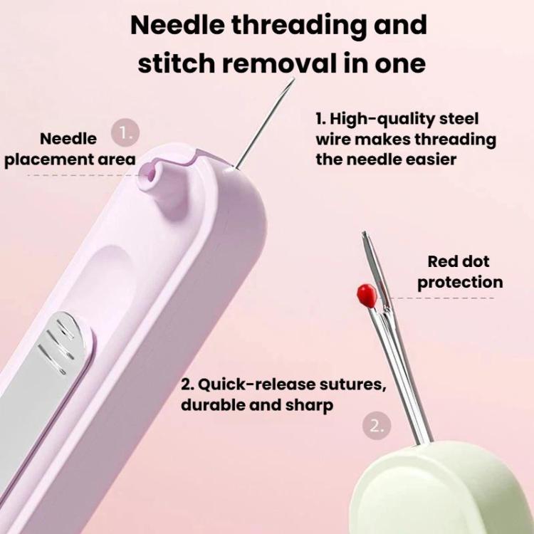 Multifunctional Portable Needle Threader Telescopic Thread Pick & Seam Ripper For Household Use — view 5