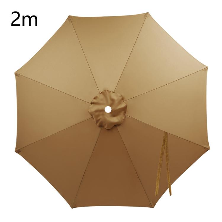 Universal Patio Umbrella Replacement Canopy UV30+ Protective Waterproof Polyester Fabric — 2m 8 Ribs