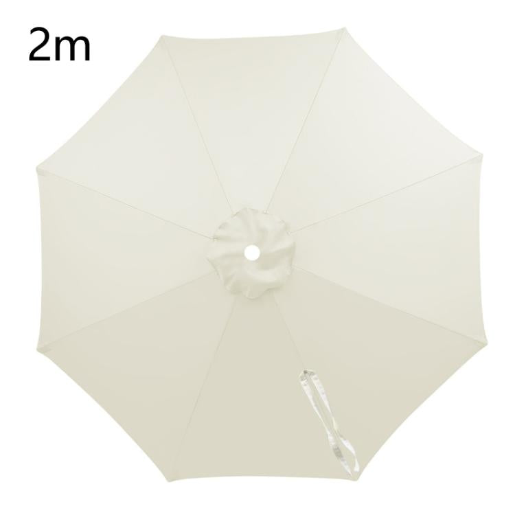 Universal Patio Umbrella Replacement Canopy UV30+ Protective Waterproof Polyester Fabric — 2.5m 8 Ribs