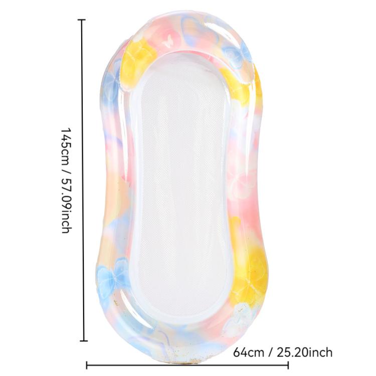 Inflatable Thickened Floating Bed Water Air Lounger — Sequin Purple Butterfly