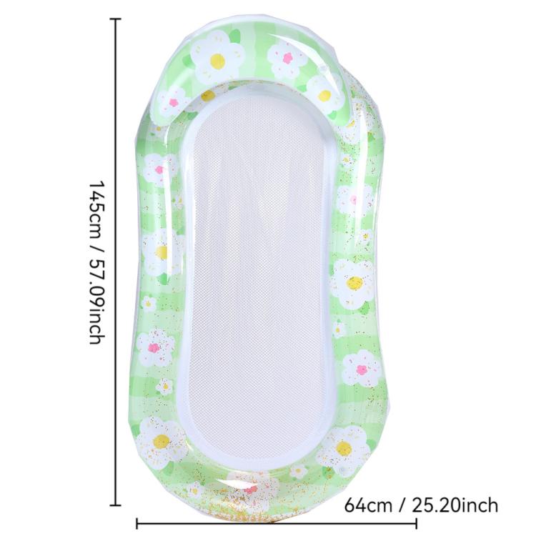 Inflatable Thickened Floating Bed Water Air Lounger — Sequin Pink Butterfly