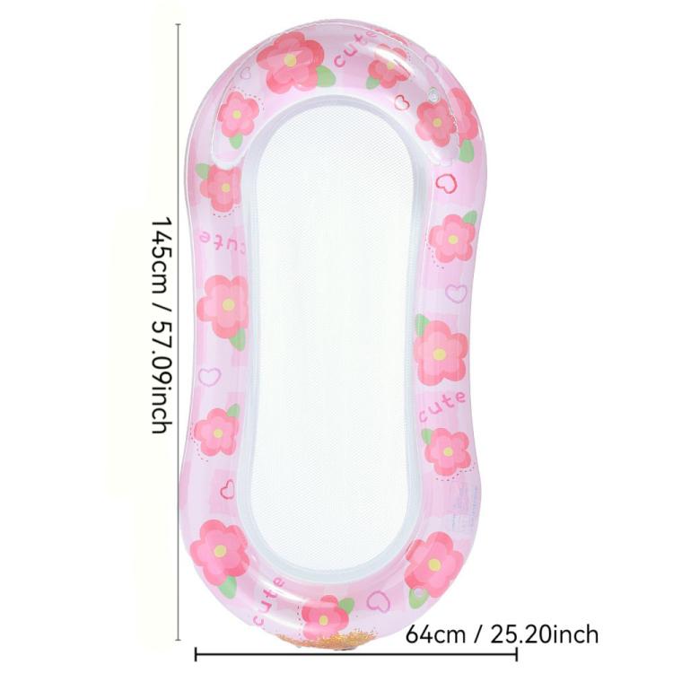 Inflatable Thickened Floating Bed Water Air Lounger — Sequined Lime Blossoms