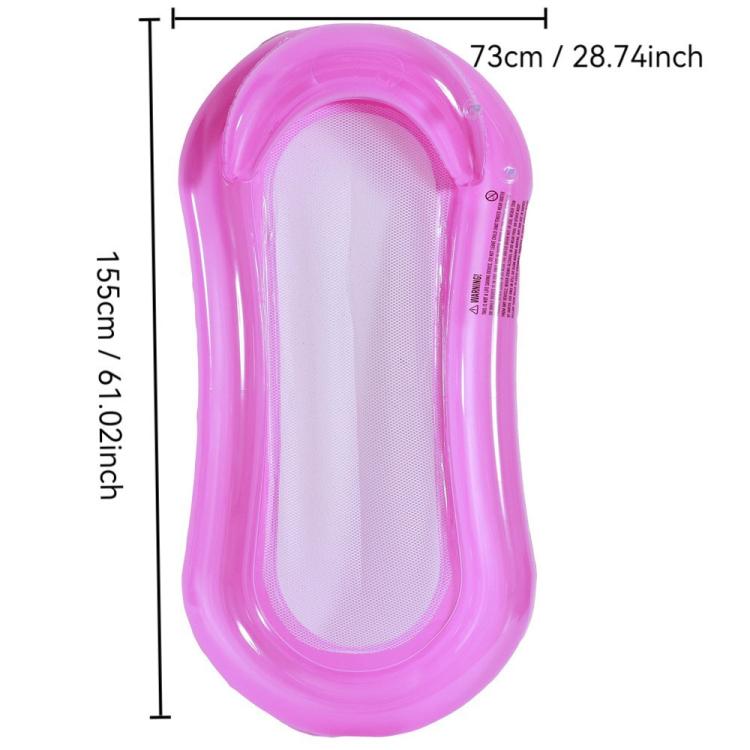 Inflatable Thickened Floating Bed Water Air Lounger — Sequin Pink Flower Cupcake