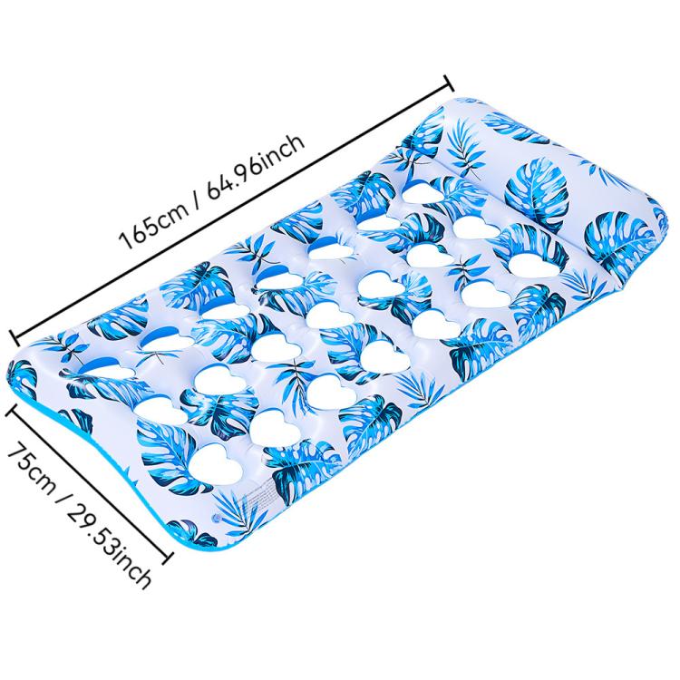Inflatable Thickened Floating Bed Water Air Lounger — Pink