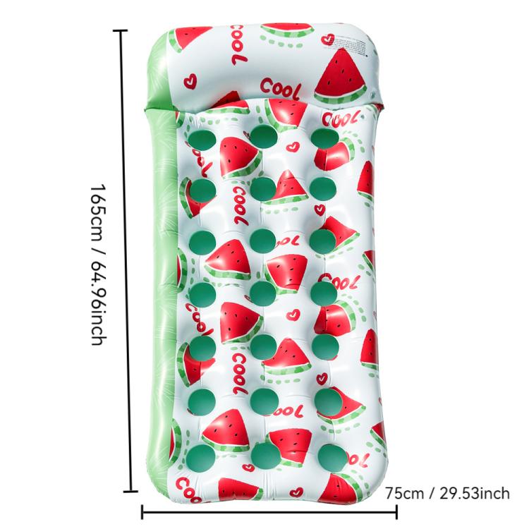 Inflatable Thickened Floating Bed Water Air Lounger — Lemon Pattern Holes