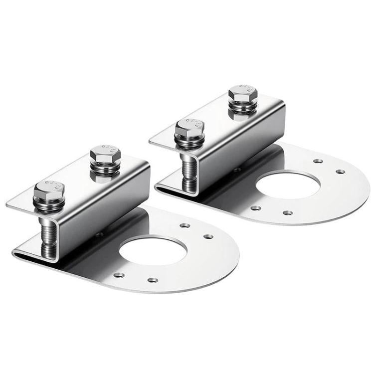 2pcs Car Stainless Steel Under Lamp Bracket Universal Clamp-On Mounting Light Holder For Trucks & Pickups