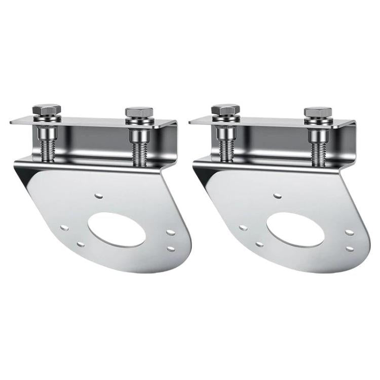 2pcs Car Stainless Steel Under Lamp Bracket Universal Clamp-On Mounting Light Holder For Trucks & Pickups — 90 Degree