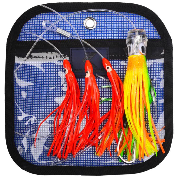 Octopus Squid Soft Lures Daisy Chain with Lead Head Trolling Lures Fishing Rig Offshore Saltwater Fishing Skirt Baits — PROBEROS  6inch
