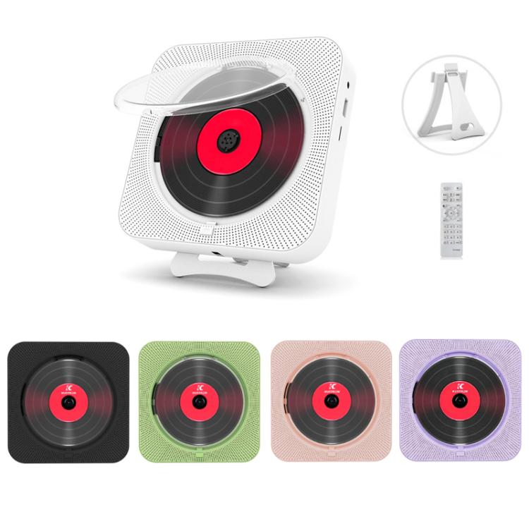 KUSTRON Home Wall-Mounted CD Player Bluetooth Speaker Music Player With Cover