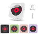 KUSTRON Home Wall-Mounted CD Player Bluetooth Speaker Music Player With Cover