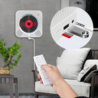 KUSTRON Home Wall-Mounted CD Player Bluetooth Speaker Music Player With Cover