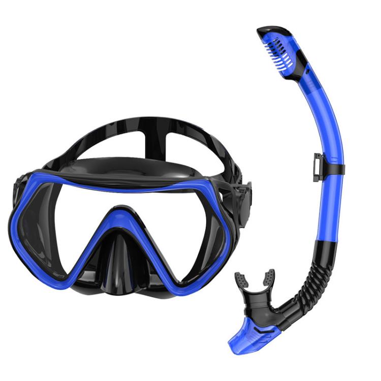 Snorkel Set for Adults 180-degree Panoramic View Diving Mask with Anti-Fog Lens Snorkeling Gear for Scuba Diving, Swimming — Red