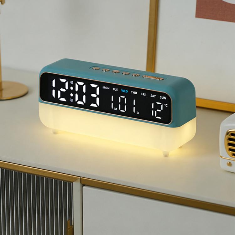 Multi-Function Digital Alarm Clock With Dimmable Night Light, Date/Weekday/Temperature, Dual Alarms, Timer Function, USB Charging Port — 2818 Black