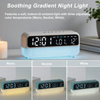 Multi-Function Digital Alarm Clock With Dimmable Night Light, Date/Weekday/Temperature, Dual Alarms, Timer Function, USB Charging Port — view 9