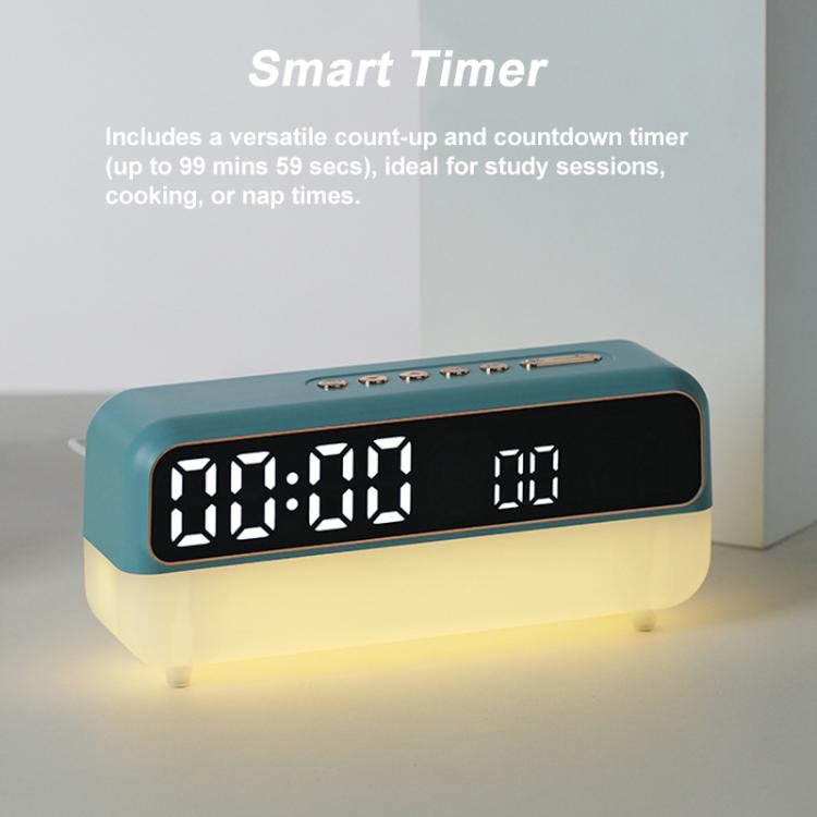 Multi-Function Digital Alarm Clock With Dimmable Night Light, Date/Weekday/Temperature, Dual Alarms, Timer Function, USB Charging Port — view 11