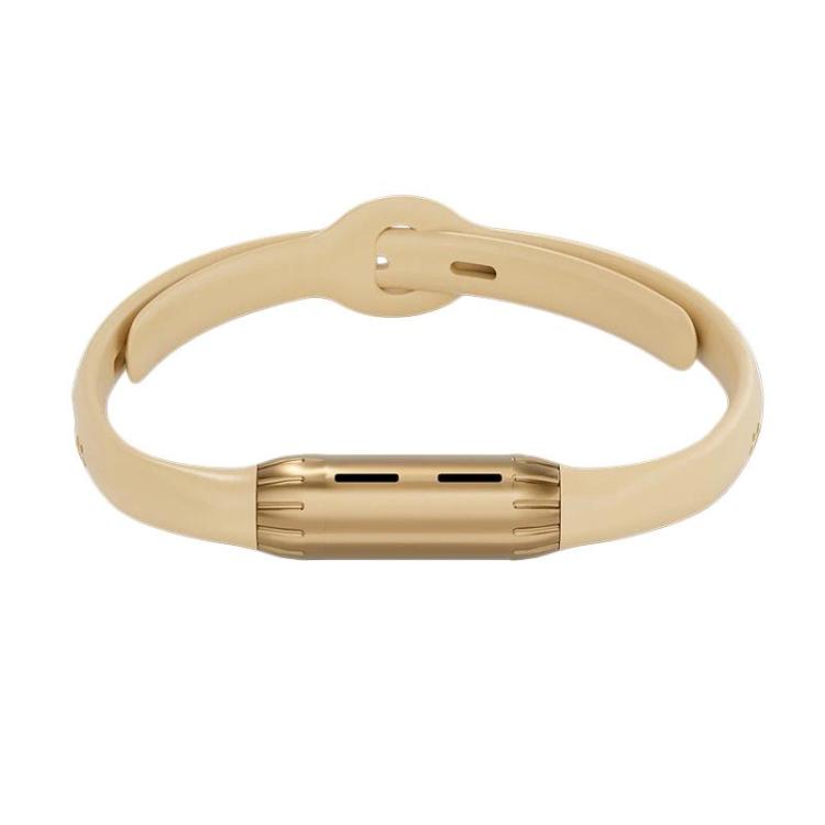 Portable Outdoor Plant Essential Oil Mosquito Repellent Bracelet — Rose Gold With Purple