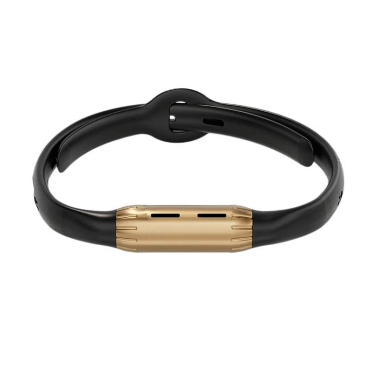 Portable Outdoor Plant Essential Oil Mosquito Repellent Bracelet — Rose Gold With Beige