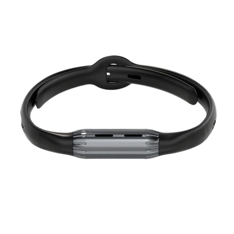 Portable Outdoor Plant Essential Oil Mosquito Repellent Bracelet — Gunmetal Gray With Beige