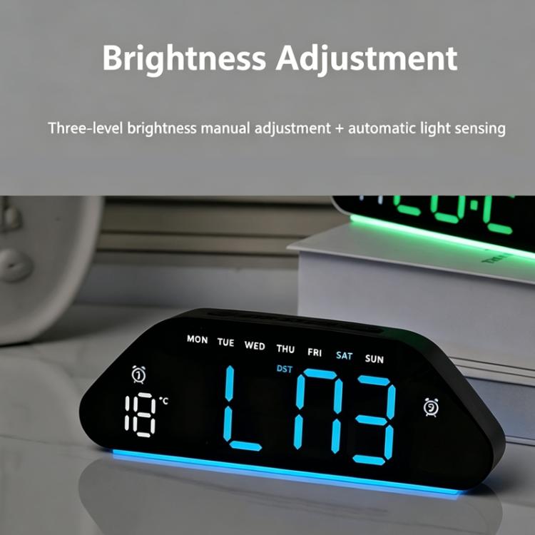 Digital Alarm Clock With Large LED Display 3 Brightness Levels, Auto-Dimming, Atmosphere Night Light & Timer — view 20