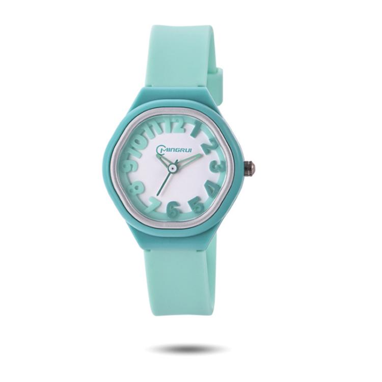 MINGRUI Kids Analog Watch 3ATM Waterproof Simple Quartz Wrist Watch for Girls Boys — Gray+Black
