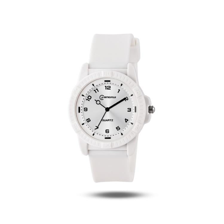 MINGRUI Quartz Watch for Boys Girls Students 30M Waterproof Minimalist Analog Wrist Watch with Soft Silicone Strap — Light Purple