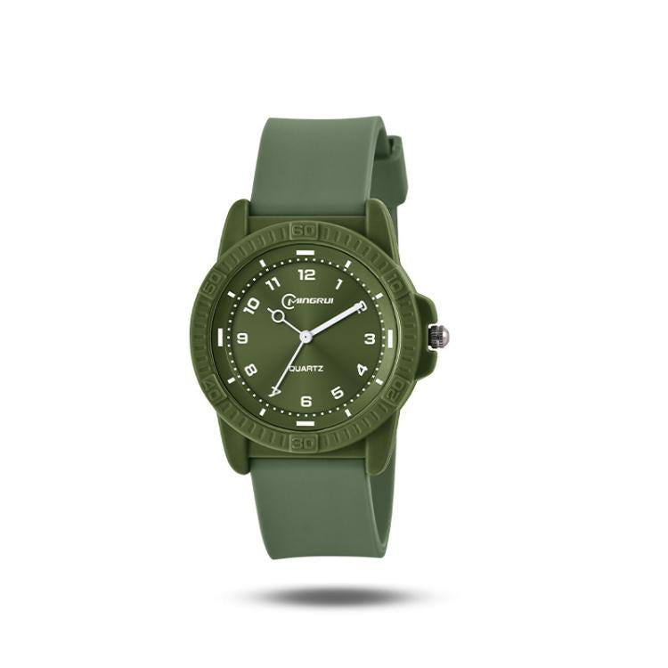 MINGRUI Quartz Watch for Boys Girls Students 30M Waterproof Minimalist Analog Wrist Watch with Soft Silicone Strap — Blue