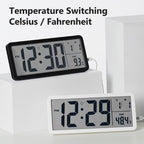 10-Inch LCD Display Desktop Electric Clock with Backlight Large Digital Wall Clock Indoor Thermometer — view 6