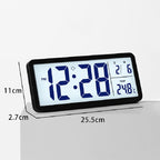 10-Inch LCD Display Desktop Electric Clock with Backlight Large Digital Wall Clock Indoor Thermometer — view 9