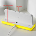 Large Display LED Digital Alarm Clock Mirror Desktop Clock with Atmosphere Night Light, Adjustable Brightness — view 11
