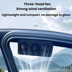 3 In 1 Solar-Powered Vehicle-Mounted Ventilation Cooling Circulating Exhaust Fan — view 6
