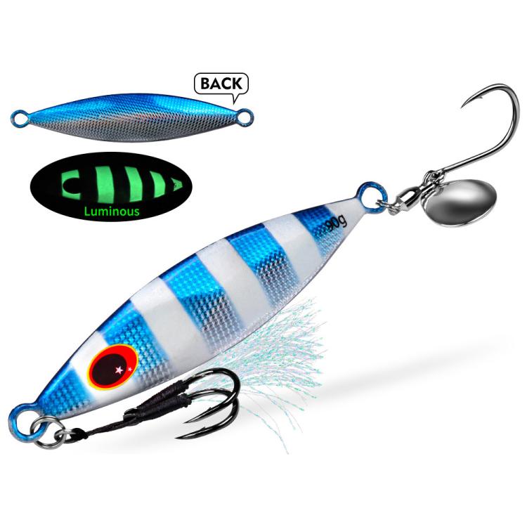 PROBEROS LF179 Metal Jigging Lures with Spinner Blade Glow in the Dark Saltwater Fishing Jigs — view 12