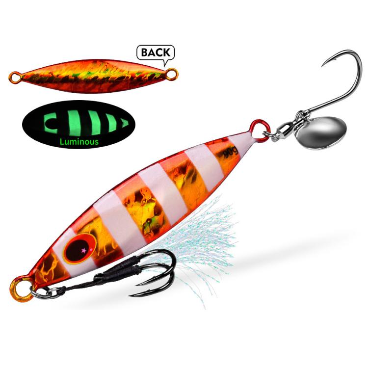 PROBEROS LF179 Metal Jigging Lures with Spinner Blade Glow in the Dark Saltwater Fishing Jigs — view 22