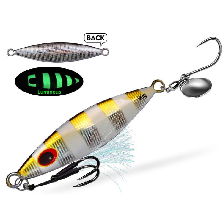 PROBEROS LF179 Metal Jigging Lures with Spinner Blade Glow in the Dark Saltwater Fishing Jigs — view 18