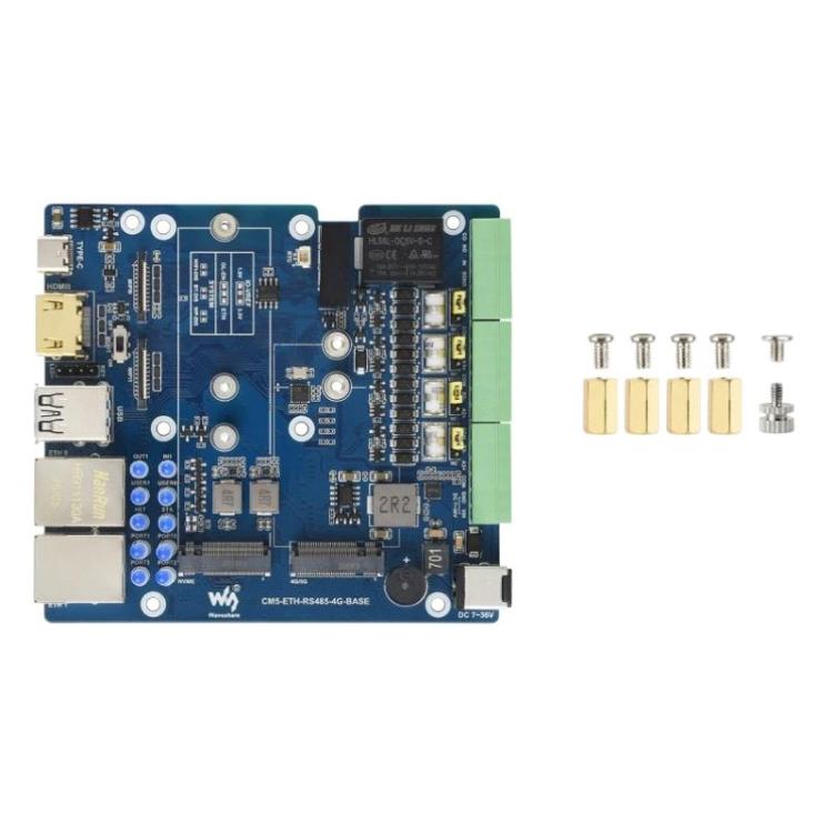 CM5 Gigabit/2.5G Dual Ethernet Multi-Function Expansion Board Supports RS485 Industrial Communication, 4G / 5G Module And 4K Display Output