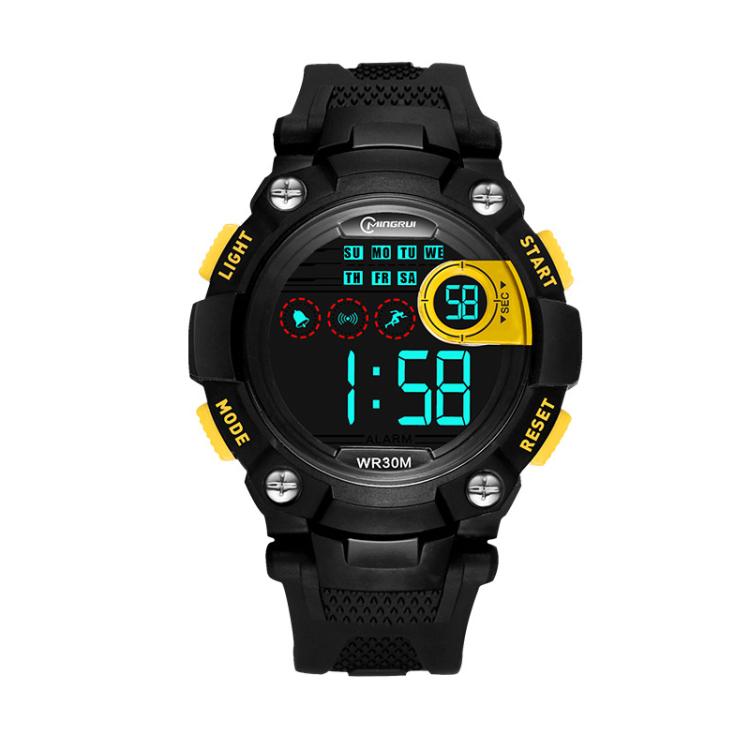 MINGRUI Kids Digital Sports Watch Waterproof Luminous Outdoor Wristwatch With Alarm, Stopwatch, Calendar — Green 8560