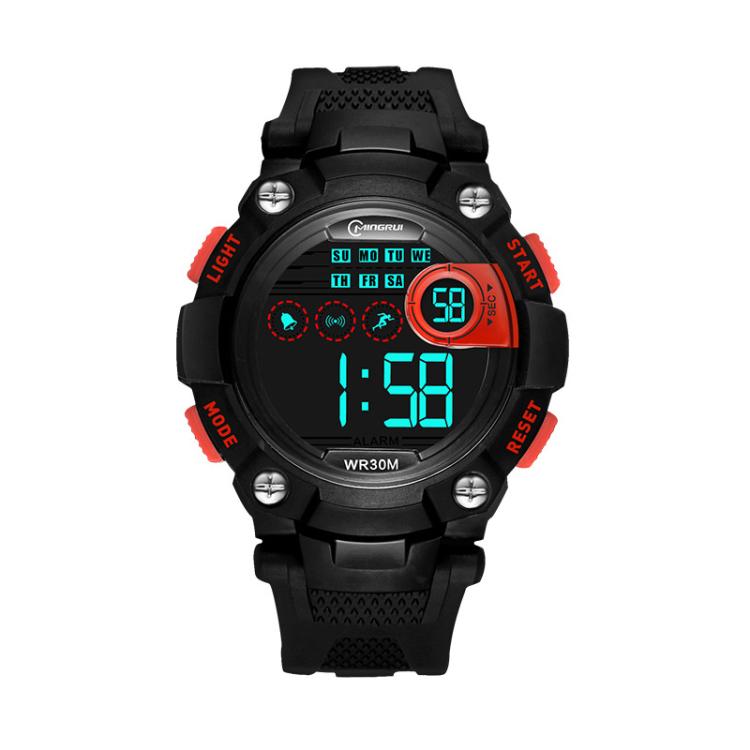 MINGRUI Kids Digital Sports Watch Waterproof Luminous Outdoor Wristwatch With Alarm, Stopwatch, Calendar — Yellow 8560