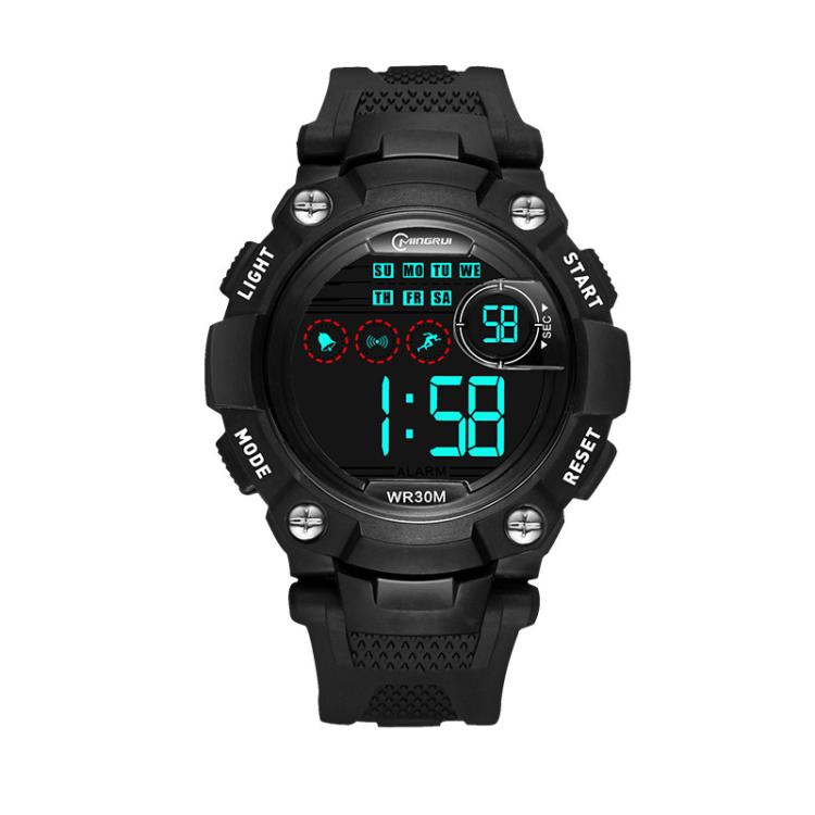 MINGRUI Kids Digital Sports Watch Waterproof Luminous Outdoor Wristwatch With Alarm, Stopwatch, Calendar — Red 8560
