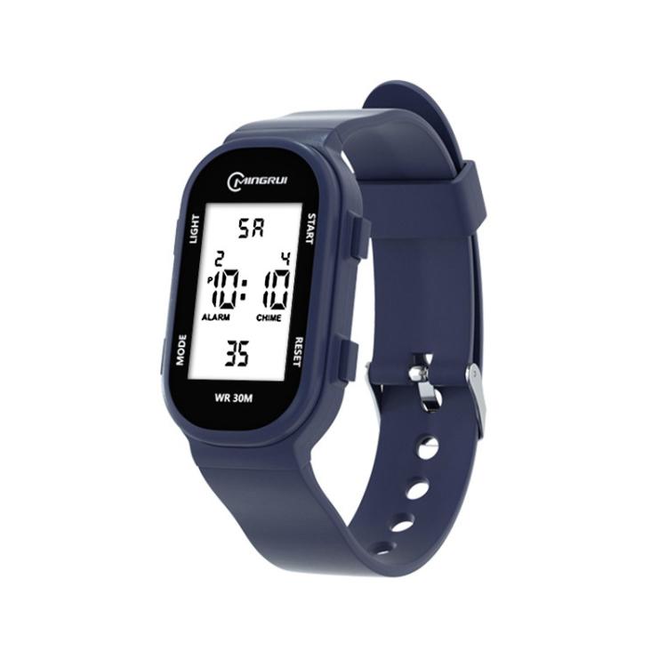 MINGRUI Kids Digital Sport Watch 30M Waterproof Slim Fitness Wristband for Boys Girls with LED Backlight, Alarm, Calendar — White Screen Black Gold