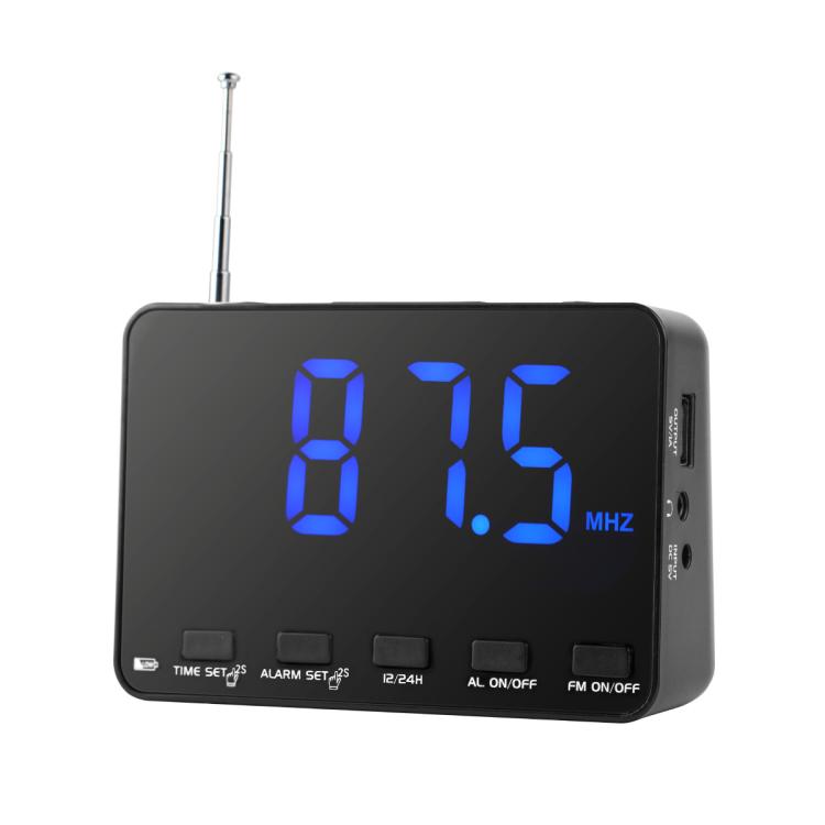 WDK Single-Band FM Digital Extra-Large Screen Display Alarm Clock Radio