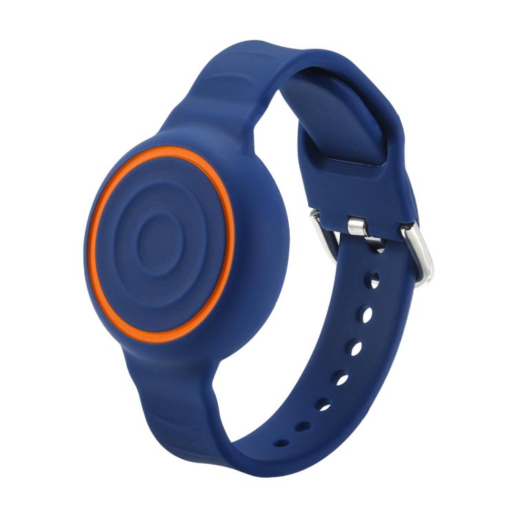 For AirTag 2nd Gen / AirTag 1st Gen Wristband for Kids Stylish Dual-Tone Liquid Silicone Bracelet Adjustable Protective Hidden Holder Case