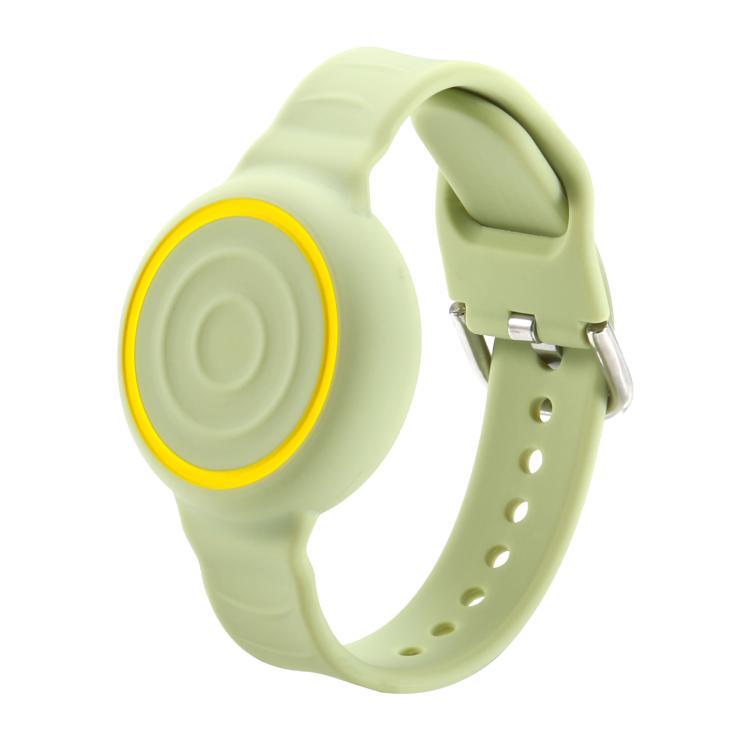 For AirTag 2nd Gen / AirTag 1st Gen Wristband for Kids Stylish Dual-Tone Liquid Silicone Bracelet Adjustable Protective Hidden Holder Case