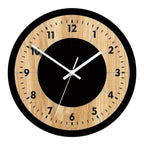 Wooden Round Analog-Digital Wall Clock 3D Decorative Home Wall Clock