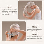24x39 Inch Ultra Absorbent Hair Towel Wrap For Long Hair Large Waffle Weave Microfiber Drying Turban With Elastic Strap — view 10