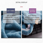 Microfiber Hair Towel Wrap For Women Super Absorbent Quick Dry Hair Drying Cap With Cute Embroidery Soft Coral Fleece Hair Turban — view 9