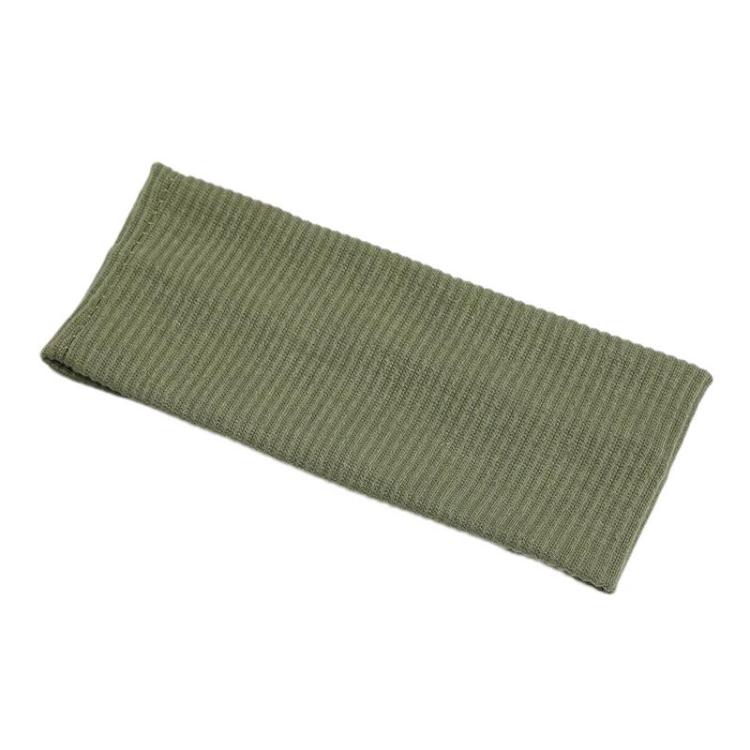 18.5 x 8cm Knitted Striped Sports Headband Wide Edge Face Washing Hair Band — Coffee