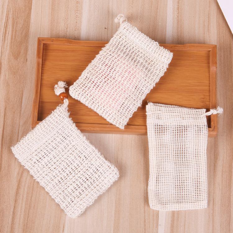 Soap Storage Bag Bath Soap Foaming Net — Pure Cotton Knotted