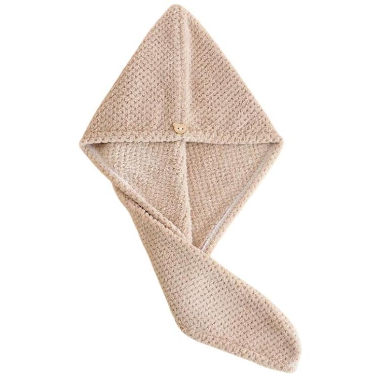 Thickened Absorbent Coral Fleece Hair Drying Cap — Blue