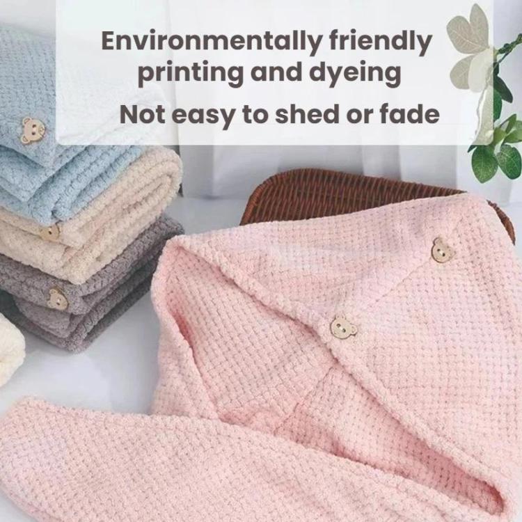Thickened Absorbent Coral Fleece Hair Drying Cap — view 9